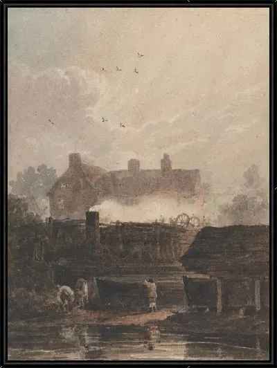 Картина Строительство лодок - верфь в Бирмингеме