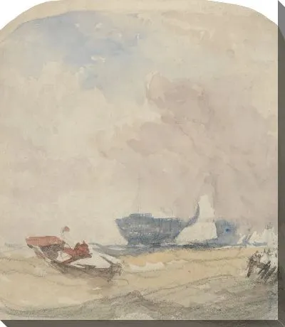 Картина Изучение моря с Халком, парусной лодкой и Гребной лодкой