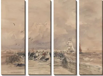 Картина Причал Дьепа, Сильный Ветер