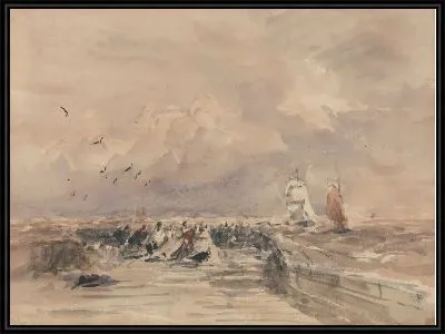 Картина Причал Дьепа, Сильный Ветер