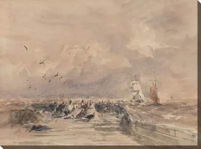 Картина Причал Дьепа, Сильный Ветер