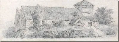 Картина Церковь Лланфэр, Северный Уэльс за Трактат о пейзажной живописи и эффекте акварели