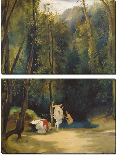 Картина Женщина купается в парке Терни