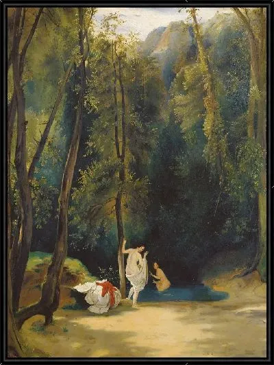 Картина Женщина купается в парке Терни