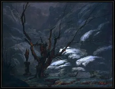 Горный каньон зимой