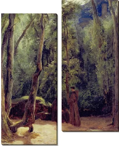 Картина Два монаха в парке Терни