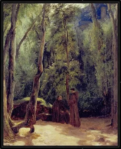 Картина Два монаха в парке Терни