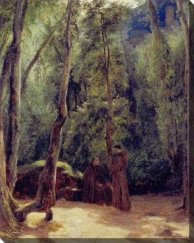 Картина Два монаха в парке Терни