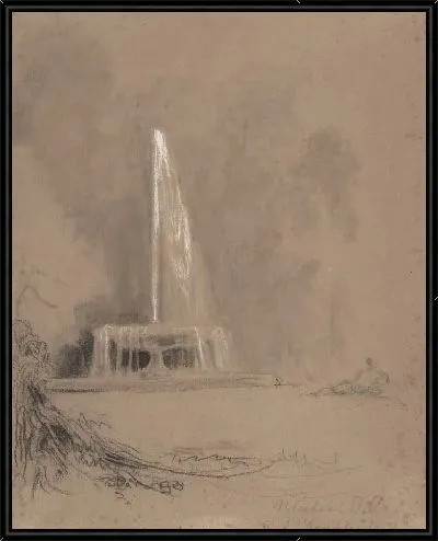 Картина Фонтан в парке