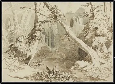 Разрушенная церковь в лесу