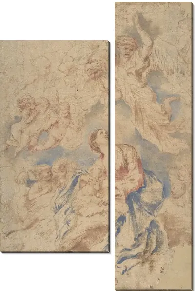 Картина Рождество с ангелами