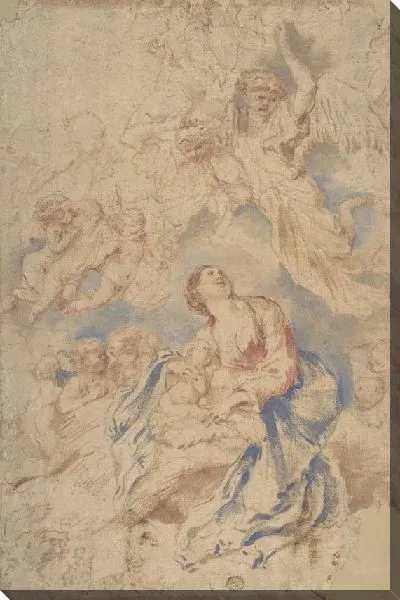 Картина Рождество с ангелами