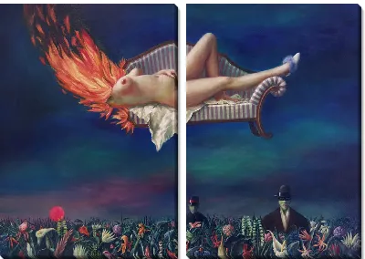 Картина Человек, который поджигает девушек