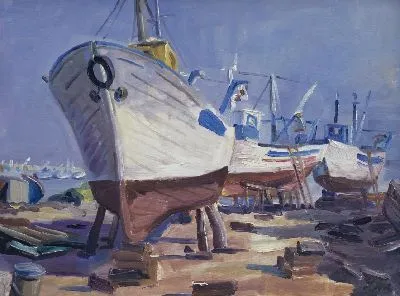 Картина Манфредония, верфь