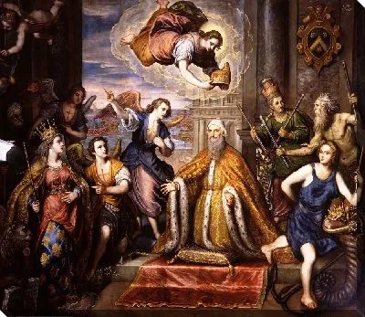 Картина Дож Джованни Бембо перед Венецией 