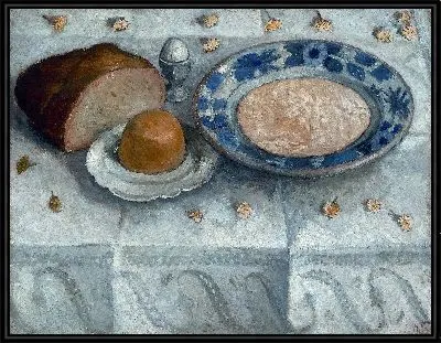 Картина Натюрморт с большой миской для молока 