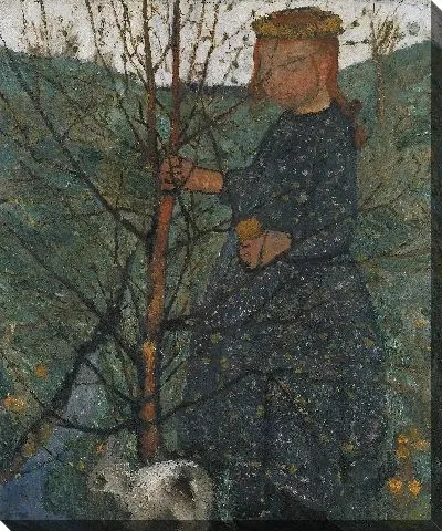 Картина Ребенок с кроликом 