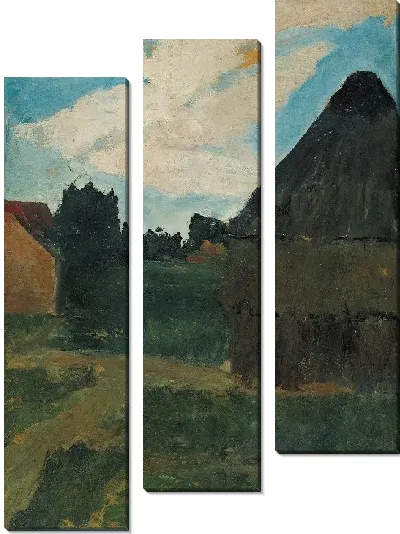 Картина Стог сена в вечернем свете 