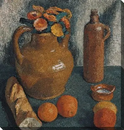 Картина Натюрморт с кувшином и бутылкой 