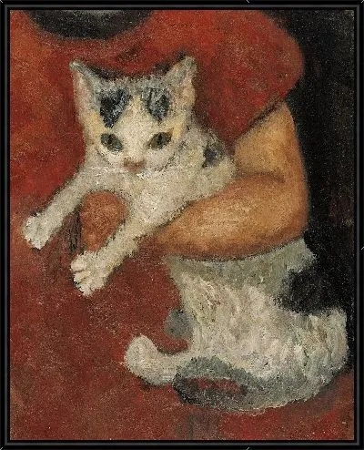 Картина Кот в детской руке 