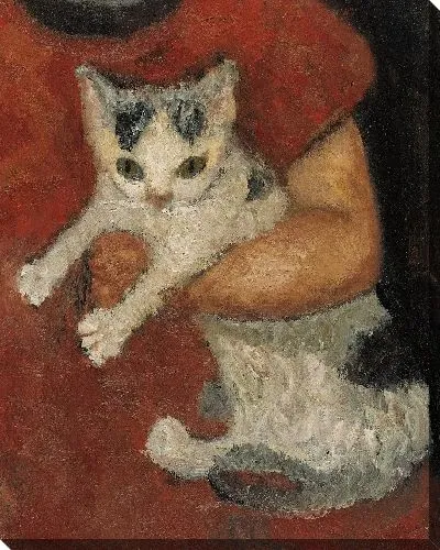 Картина Кот в детской руке 