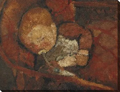 Ребенок с бутылочкой для кормления в колыбели 