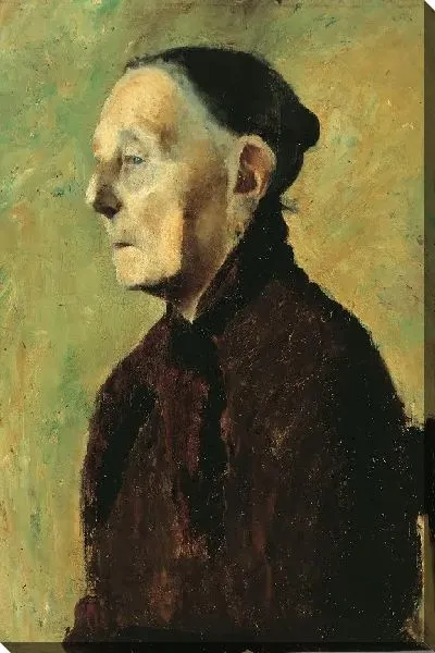 Картина Портрет пожилой женщины в профиль смотрит налево 