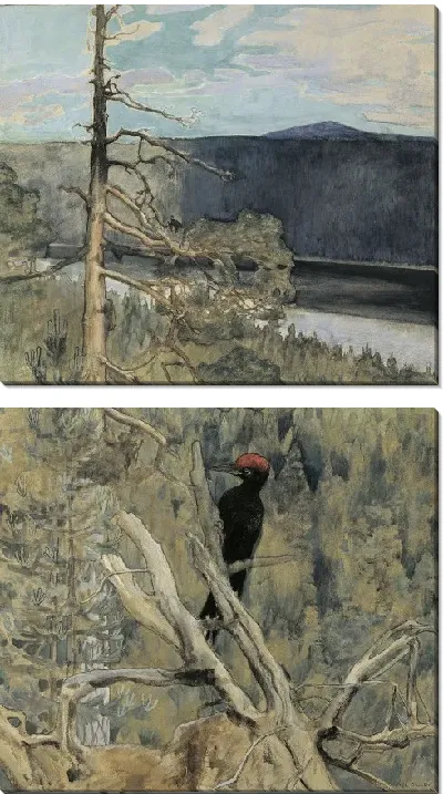 Картина Большой черный дятел 