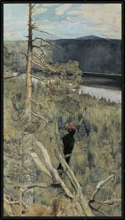 Картина Большой черный дятел 