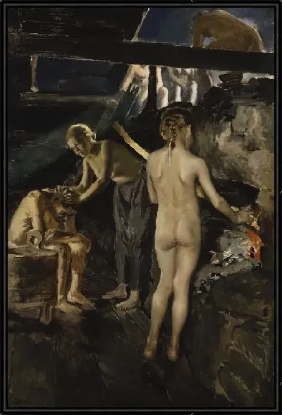 Картина В сауне 