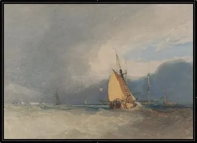 Лодки у побережья, шторм приближается