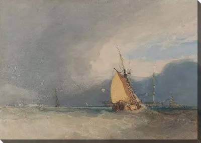 Лодки у побережья, шторм приближается