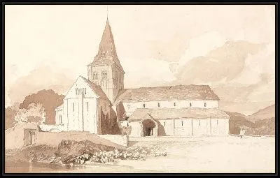 Картина Собор Парижской Богоматери, Домфрон, Нормандия