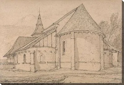 Картина Ист-Энд аббатства Церковь Святого Павла в Руане, Нормандия