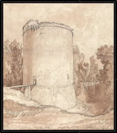 Картина Круглая башня, замок Лиллебонн, Нормандия