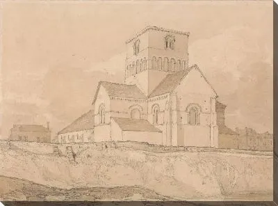 Картина Вид с юго-востока на церковь Лери, недалеко от Пон-де-л'Арх, Нормандия