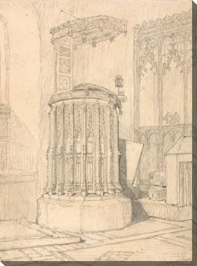 Картина Кафедра в церкви Южного Берлингема, Норфолк