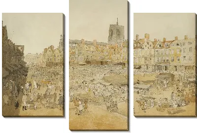 Картина Рынок, Норвич, взят от мистера Купера