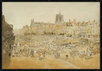 Картина Рынок, Норвич, взят от мистера Купера