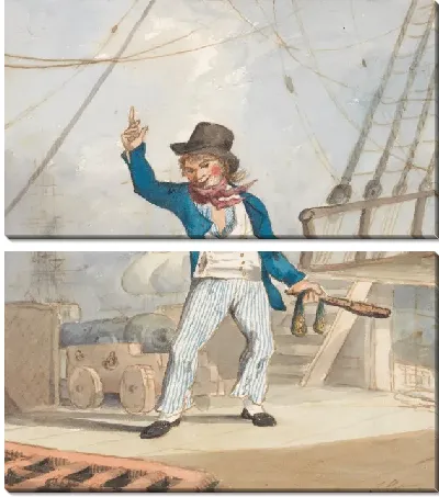 Картина Карикатура моряка (одна из трех)
