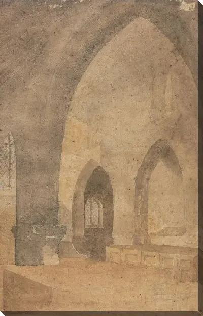 Картина Интерьер церкви, смотрящий на запад от южного прохода