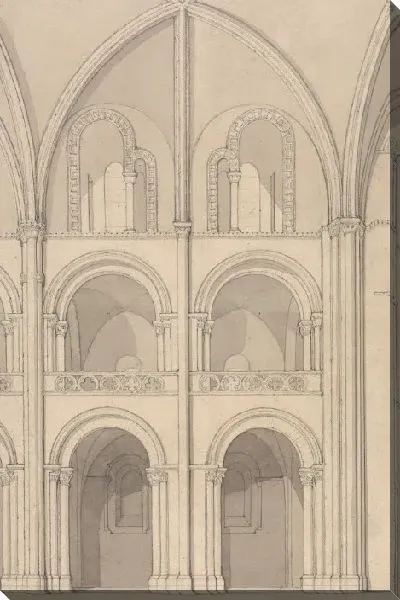 Картина Перспективный подъем части аббатства церковь Святого Стефана в Кан, Нормандия
