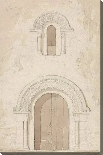 Картина Западный Дверной проем и окно в церкви Хам близ Валонь, Нормандия