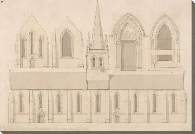Картина Возвышение церкви Колумбье, недалеко от Valognes, Нормандия