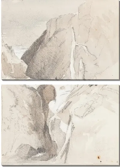 Картина Ущелье с пнями