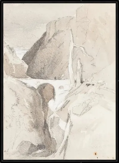 Картина Ущелье с пнями