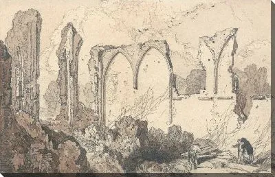 Картина Руины Свободной школы, Тетфорд, Саффолк