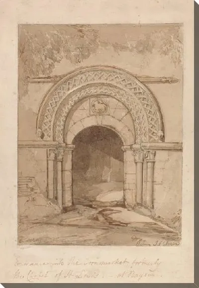 Картина Вход в Корнмаркет, бывшая часовня Сент-Луиса, в Байе