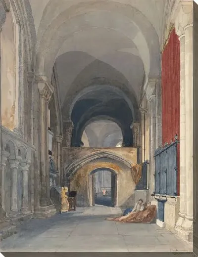 Картина Норвичский собор: интерьер северного прохода хора, смотрящий на восток