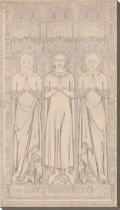 Картина Могила Роберта Браунша и его двух жен в церкви св. Маргарет, Линн, Норфолк, 1364 г.